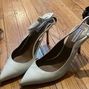 Tabitha Simmons Cream Slingback Heels